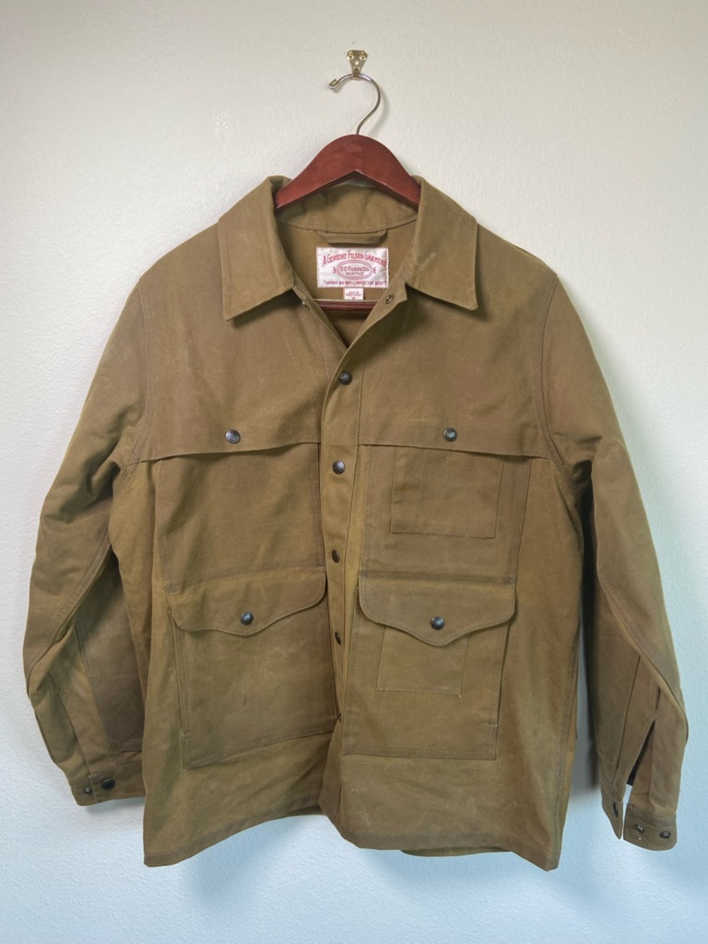 Filson Tan Waxed Finish Cruiser Jacket